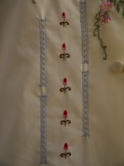 VTG 60s Daffodil Heavily Embroidered Asian Tunic Top Yellow Cotton Blend M L
