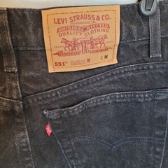 Vintage Levi’s 551 Relaxed Tapered Size 12 Made in USA 1996 Black Washed