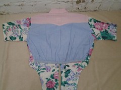 VTG Gitano Womens Top M Floral Button Up Crop Tie Western Rodeo Cowgirl 90s NWT!