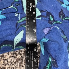 Vintage Fundamentals Floral Midi Praire Dress L Blue Cotton Flowy Cottagecore