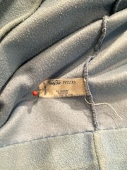 VTG Vanity Fair Robe S Petite Zip Front Step In Fleece Long Art Deco Satin Trim