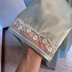 Vintage 90s Romantic Ethereal Pale Blue Robe Jones New York Size Large