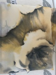 Simon Chang VTG Abstract Watercolour Large Floral Print Midi Maxi Skirt 10 boho