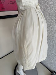 Vintage midcentury party dress-As is condition white sleeveless balloon skirt s