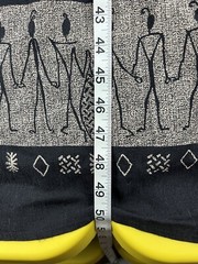 Vintage Maxi Dress 10 Tribal Hieroglyphics Egyptian Boho First Option Aztec USA