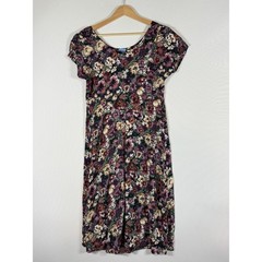 All That Jazz Sz 11 12 Dress Purple Floral Womens Vintage Y2K Cottagecore Indie