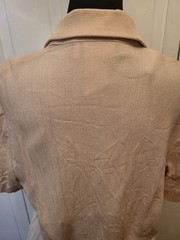 Vtg 90’s Pink White Gingham Crochet Cropped Button Up 16 Cottage Fairy Coquette