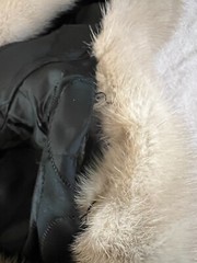 Vintage Persian Curly Lambs Wool Women’s Coat Mink Collar 3/4 Sleeve 44 Inches