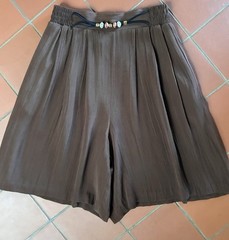 Vintage 90s Brown Melrose High Waisted Wide Leg Culottes Shorts size S USA Made