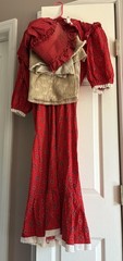 Prairie Dress Shawl & Bonnet Junior Sz 7 Union Made Pioneer Costume Made In USA