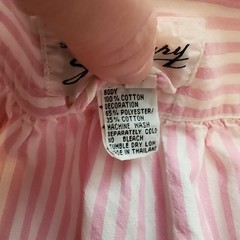 Vintage 80s Sundress MuMu House Dress Flower Applique Pink White Stripe [STAIN]