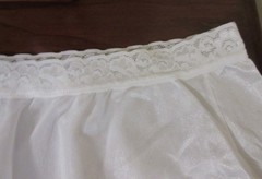 vintage JMS WHITE lace waist HI LEG SISSY sheer panties 12/5XL