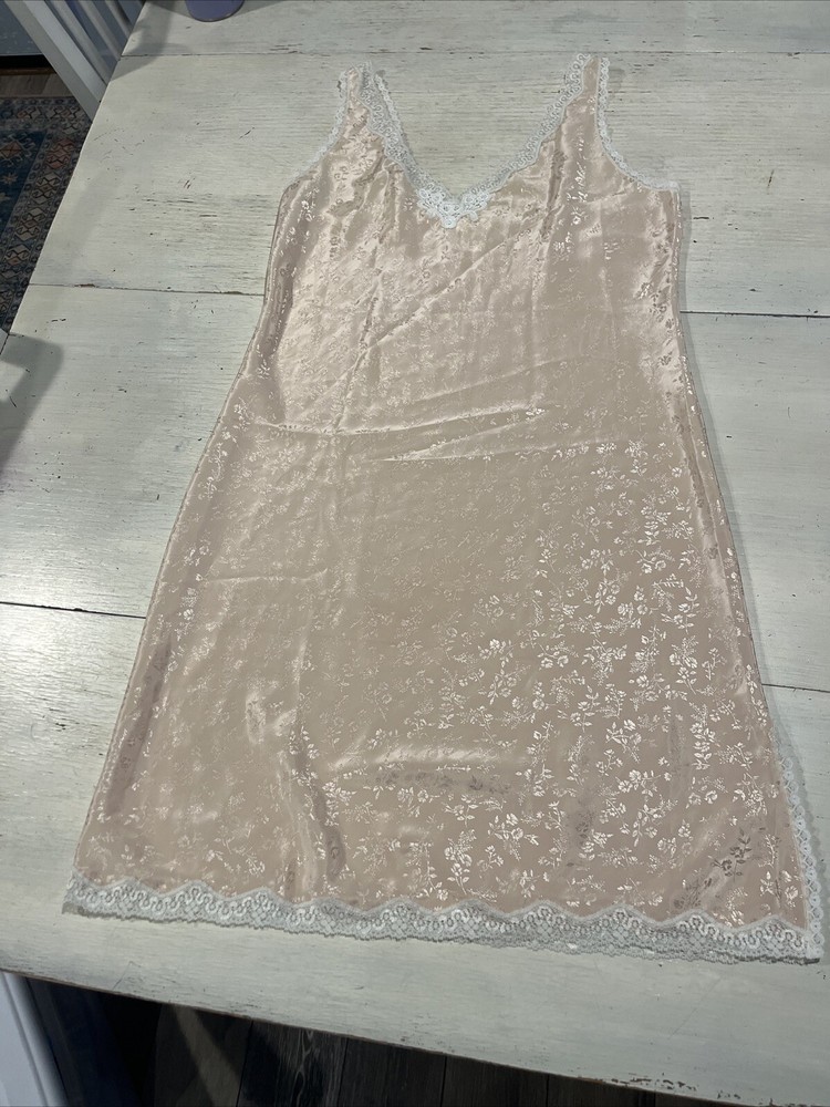 Vintage Barbizon Nightgown Slip Women’s 36 Lingerie Tan Nude~Beautiful
