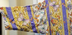 Vintage Ruth Norman New York Caftan Housecoat Dress Pullover Floral Butterfly L