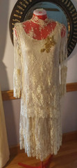 Antique 1920’s Art Deco Silk and Lace Wedding Slip Dress