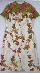 VTG 60s 70s Mod Flower Dress Floral A-Line Shift Dress