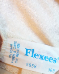 Vtg. Flexees Bodyshaper Bodysuit Beige Size 36B Style 5858