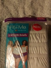 Sz 13 fruit of the loom 100% nylon Brief panties 5 Pack Silky Soft White