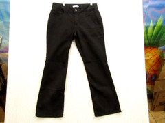 Riders By Lee Vintage Antiqued Black Denim Midrise Bootcut Jeans Women Size 10-p