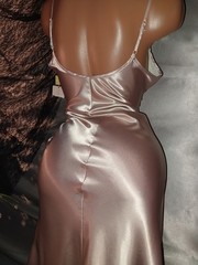 VTG SATIN LIQUID SHINY G&O nwt NEGLIGEE HOLLYWOOD GLAM S 40S STYL GOWN NIGHTGOWN