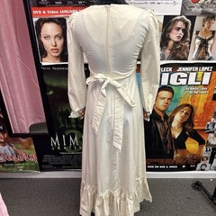 1970s Gunne Sax Romantic Renaissance Maxi Ivory Boho Dress Size 9