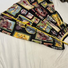 Stunning archive vintage 1950s “Visit to the Art Museum” Maidstone Fabrics skirt
