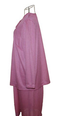 Vintage 80s BLAIR Pink Knit 2-Piece Set Cardigan & Midi Skirt Sz L Made in USA