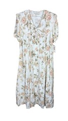 Vintage Betsy’s Things (Size 16) Maxi Dress Floral 80s Cottage Core Retro NEW