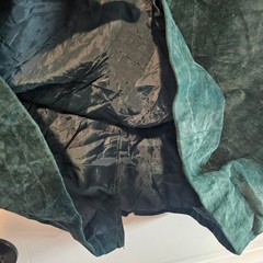 Vintage Gitano Leather Skirt Womens 2X Green Pencil Retro Glam Rock Retro 90s