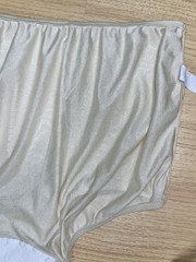 Vintage Silky Brown Nylon Panty High Waist Sissy Bikini Sheer Briefs Sz.9/2XL