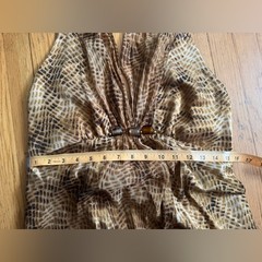 Y2K Vintage Donna Ricco Silk Snake Skin Print Halter Dress Sz M