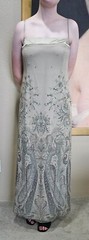 vintage Emanuel Ungaro Silk Mehndi Paisley Print Long Maxi Dress 12 46