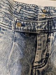 1980s VTG ACID WASH HIGH WAISTED JEANS WEATHERED BLUES WAIST 26-27inches (M)