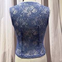 Vintage Ann Ferriday Netted Cotton Lace Hook N Eye Unlined Corset Top M/ L
