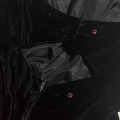 Vintage Roberta Black Velvet Red Satin Strapless Cocktail Dress 9 10