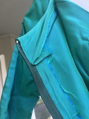 1950’s VTG TURQUOISE SATIN HARRY KEISER SZ XS-S 30” Breast DRESS T-Length USA