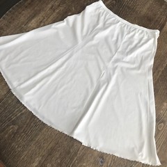 VTG Vanity Fair Flare Half Slip White Large 23 in Length -Altered -FLAWS