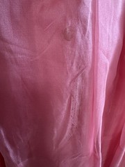 Vintage 1950’s Pink Satin Tulle Velvet Formal Prom Dress With Veil Belt XS