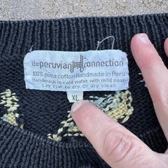 Vintage Peruvian Connection Cardigan Sweater Floral Art To Wear Women’s XL READ