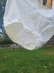 2 Vtg Lovable Co Celebrity Size XL Pinup Sissy Granny Panty Brief Shiny White