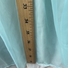 Vintage Gotham Gold Stripe Nightgown Nylon Chiffon Lace Women’s 34 Blue Ribbon