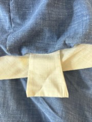 Vintage 1960 St. Roque Chambray Button Up Drop Waist Mini Shift Dress Size-S