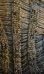 Vtg Exclusively Misook Dress Cable Knit Lurex Gold Metallic Dress Sz M/ L
