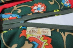 Vintage 1970s Maxi Dress Gero Paris Creation Originale Floral Polyester