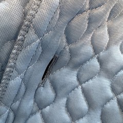 Vintage Beau Sure by Basila Blue Quilted House Coat Robe Medium Original Tag