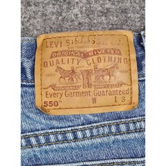 Vintage 90s Levis 550 Relaxed Fit Tapered Leg Jeans Womens 8 Reg S Blue Denim