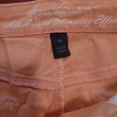 GLORIA VANDERBILT SALMON JEANS WOMENS LONG SHORTS SIZE 10 BRAND NEW WITH TAGS