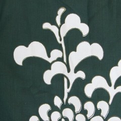 Alfred Shaheen Dress Est ~ 14 (L) Green VTG 60s 70s Floral Print SHEER SLEEVE