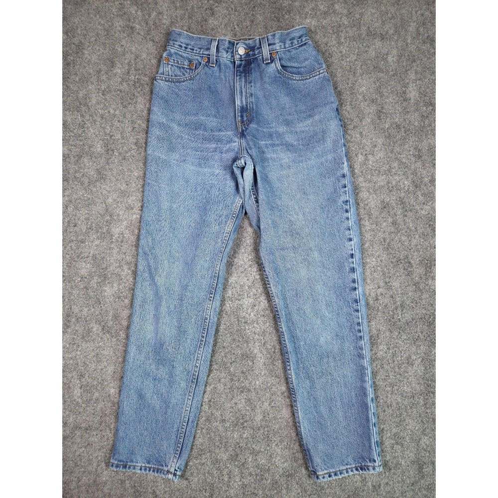 Vintage 90s Levis 550 Relaxed Fit Tapered Leg Jeans Womens 8 Reg S Blue Denim