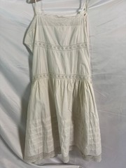 Antique Victorian Edwardian White Cotton Chemise Petticoat | Broderie Anglaise